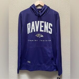 Baltimore Ravens Print Football PullOver Hoodie Mens Size Large